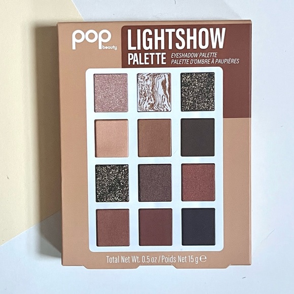 🏷️ POP Beauty set of 12 neutral metallic glitter eye shadow set palette - Picture 5 of 16
